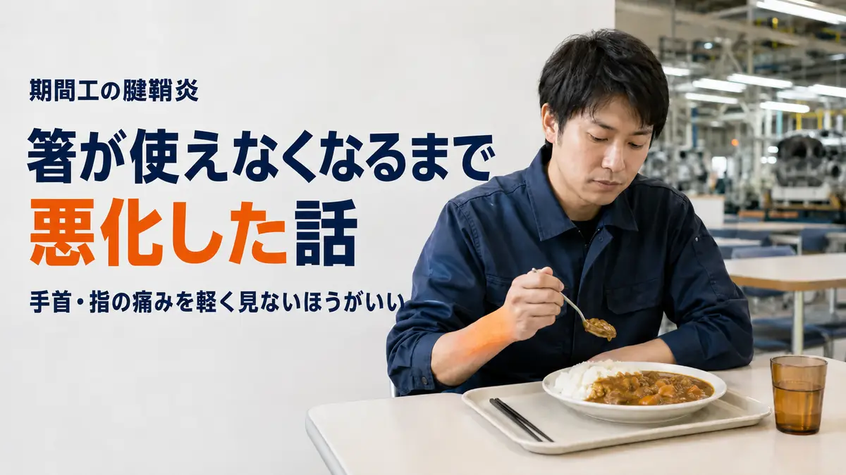 期間工の腱鞘炎で箸が使えなくなるまで悪化した体験